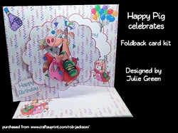 Happy pig celebrates
