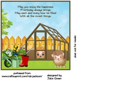 Life in the garden Birthday insert
