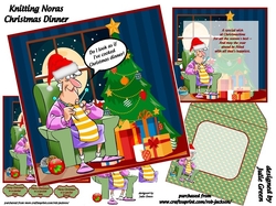 Knitting Noras Christmas dinner