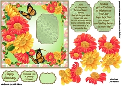 Butterflies and flowers
