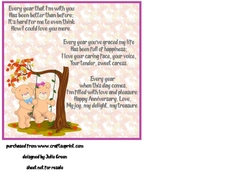 Bears in love insert anniversary spouse