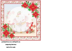 A Christmas trunk cal blank insert