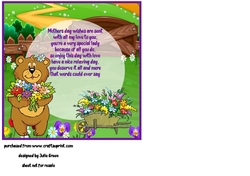Teddys bouquet mothers day insert