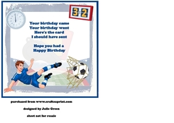 Football mania belated birthday