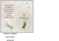Cala lillies sympathy insert