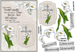 Cala lillies sympathy A5
