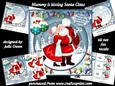 Mummy is kissing Santa Claus