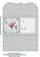 Humminng bird and sweet peas money enevelope