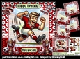 Football in red