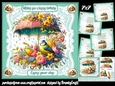 A Parasol of flowers 7x7