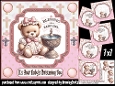 Baby Girls Christening Day 7x7