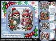 Cute festive owls 7x7