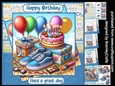 Shoes make up cake and balloons