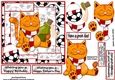 Football cat redand white