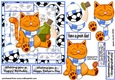 Football cat light blue