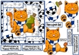 Football cat dark blue
