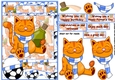 Football cat A5 light blue