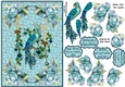 Peacock and roses