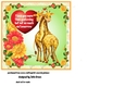 Giraffe to be in love Valentine insert