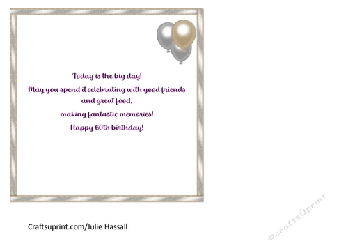Insert with verse for 60th birthday to match cup1157171_2306
