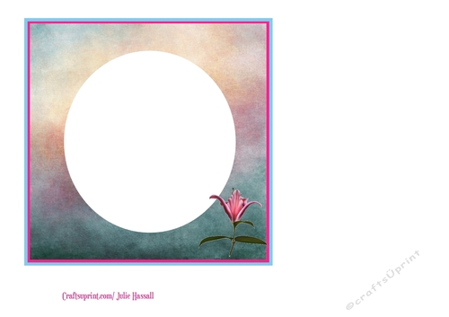 Insert for Female birthday card with decoupage pink flower cup1160899_2306