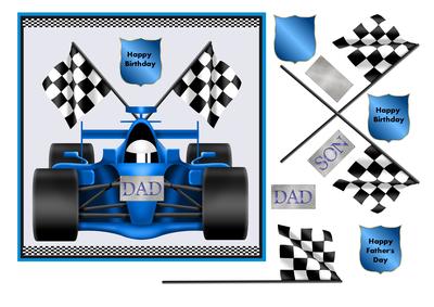 Racing Car Card