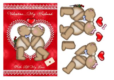 Kissing Bears Valentine for Husband