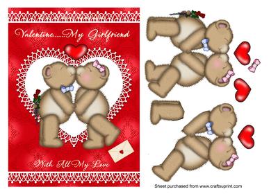 Kissing Bears Valentine for Girlfriend