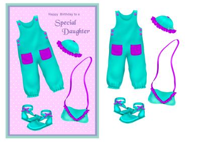 Aqua Dungarees
