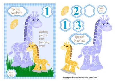Nephew Giraffe Card