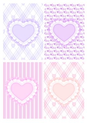 Valentine Heart Card Toppers Set of 4