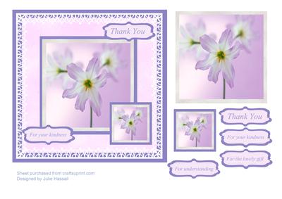 Thank You Card with Lilac Flower