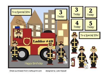 Firefighter Birthday Card for Son