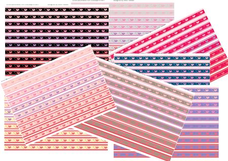 8 Sheets of Heart Borders