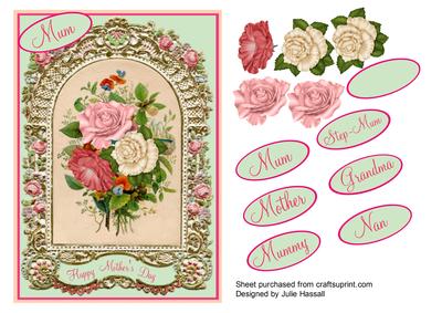 Mother's Day Card with Floral Arch & Decoupage Roses