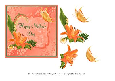 Mother's Day Card with Lilies