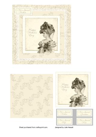 Vintage Lady Mother's Day Card
