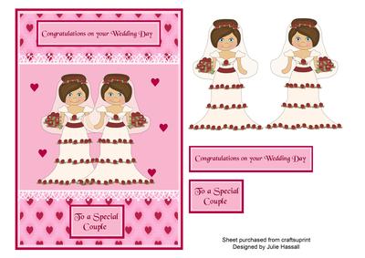 Wedding Day Card for Female Civil Union
