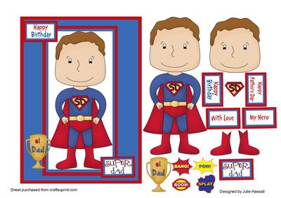 Superhero Birthday Card for Dad