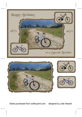 Mountain Bike Birthday Card for Brother