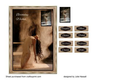 Birthday Card with Image of Dancer