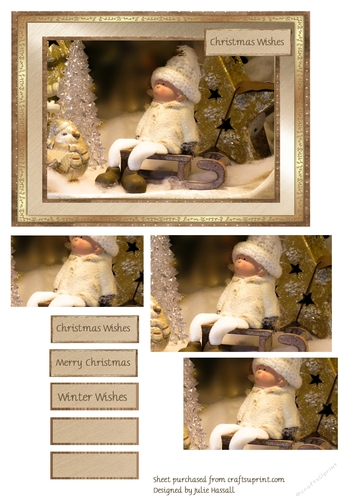  Pyramid Christmas card with winter scene