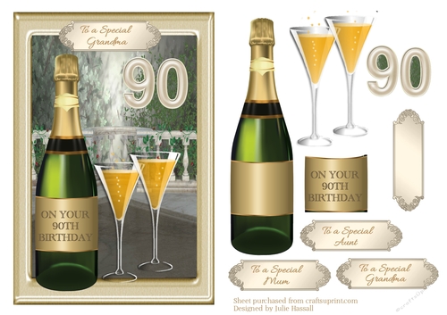 Birthday Toast 90th Birthday card