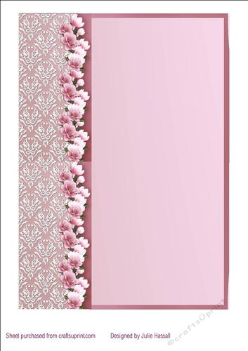 Insert to match floral card topper cup857509_2306