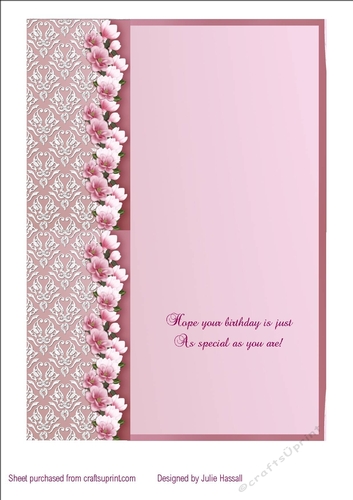 Birthday Insert to match floral card topper cup857509_2306
