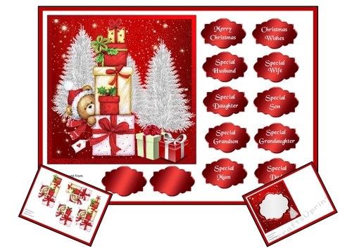 Teddies Christmas Presents Mini Kit