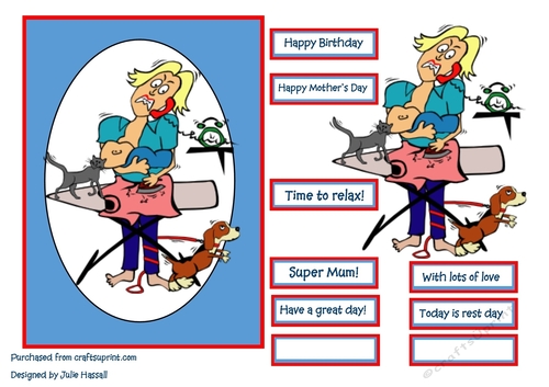 Supermum birthday/mothers day card front