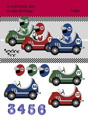 Birthday Son Racing Cars