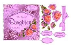 Daughter Birthday Card with Roses
