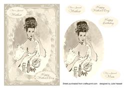 Sepia Mothers Day/ Mum's Birthday Card